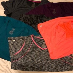 Six work out tops size XL.